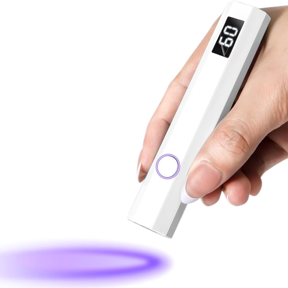 Handheld UV Nail Lamp ¨C Portable Gel Nail Dryer for Home and Salon Use White