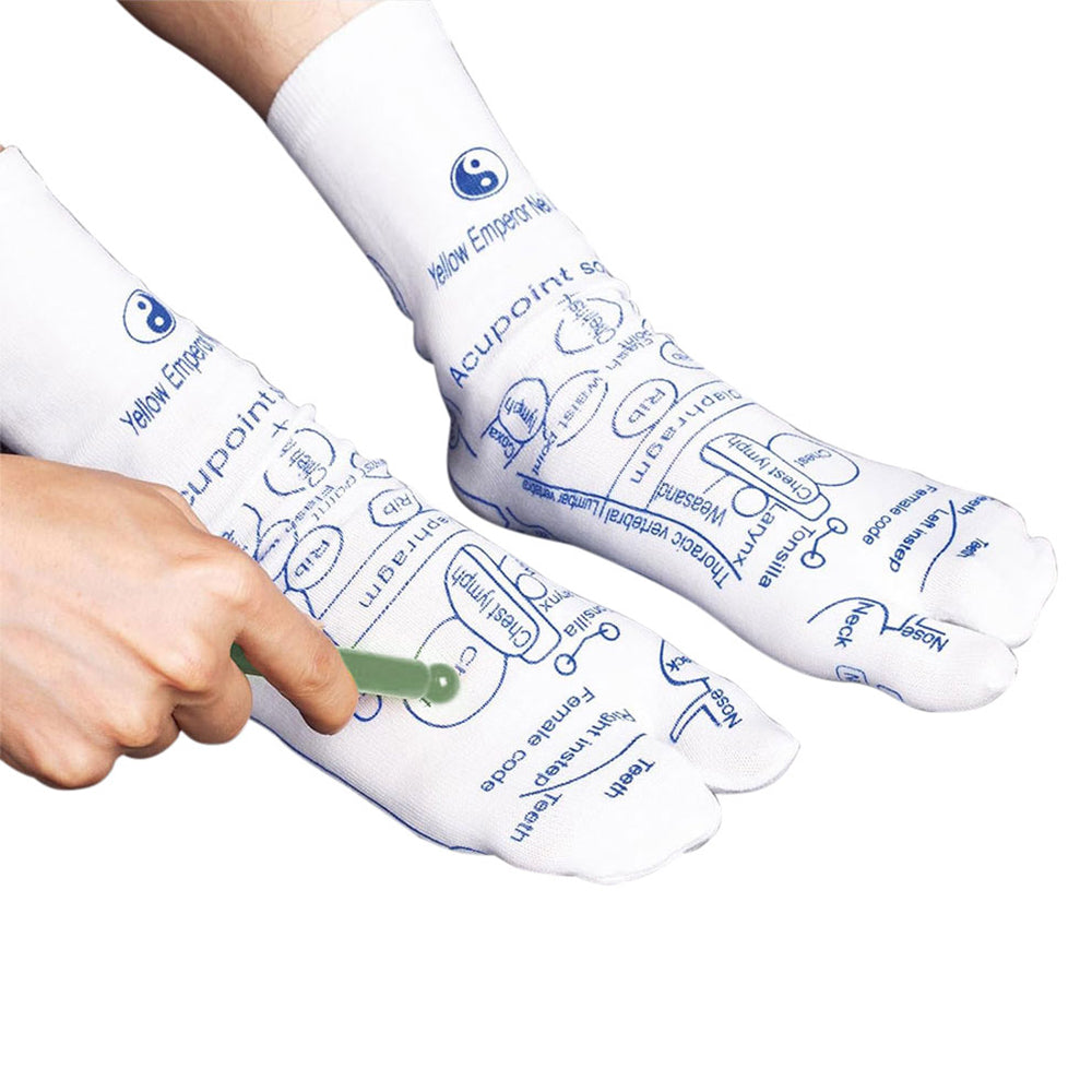 2 Pairs of Reflexology Socks with Trigger Point Massage Tools Foot Massage