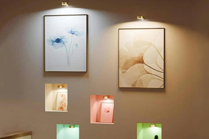 3 Piece Wireless Art Display Picture Lights - Gold