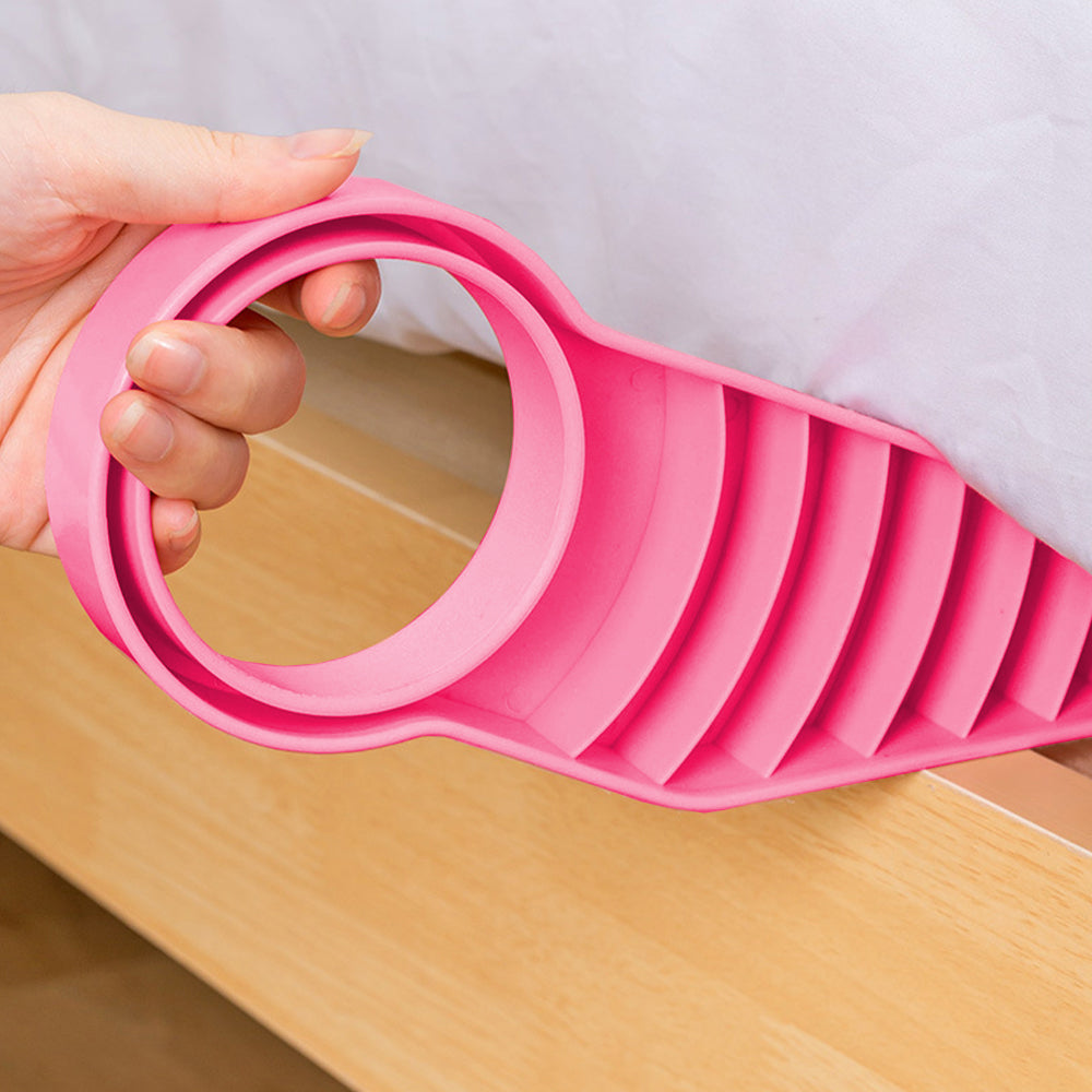 2Pcs Ergonomic Mattress Lifter Wedge Elevator Bed Making Lifting Handy Tool Pink