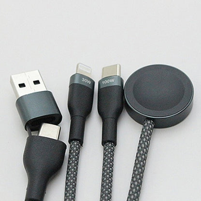 3-in-2 USB-C Charging Cable for Apple Watch iPhone Type-C Multi Fast Charging Cable