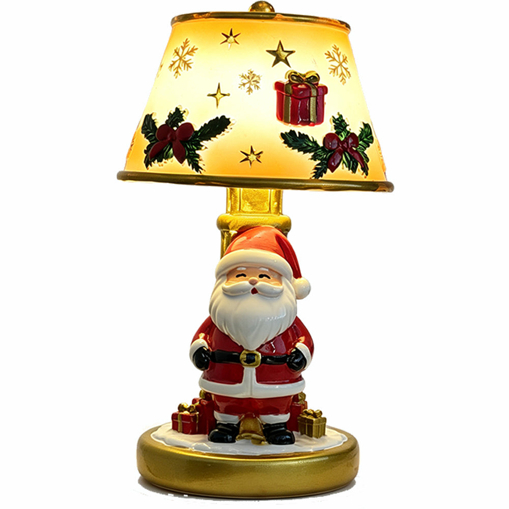 Christmas Table Lamp Vintage Resin Desk Light - Santa