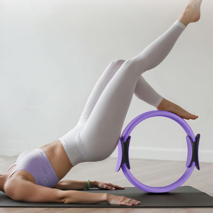 14Pcs Pilates Kit Pilates Equipment with Pilates Ring and Resistance Bands Socks-Purple