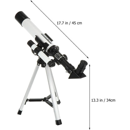 32X Magnification Astronomical Telescope Portable GPS Syncs Telescope with Tripod for Little Astronomy Beginners White