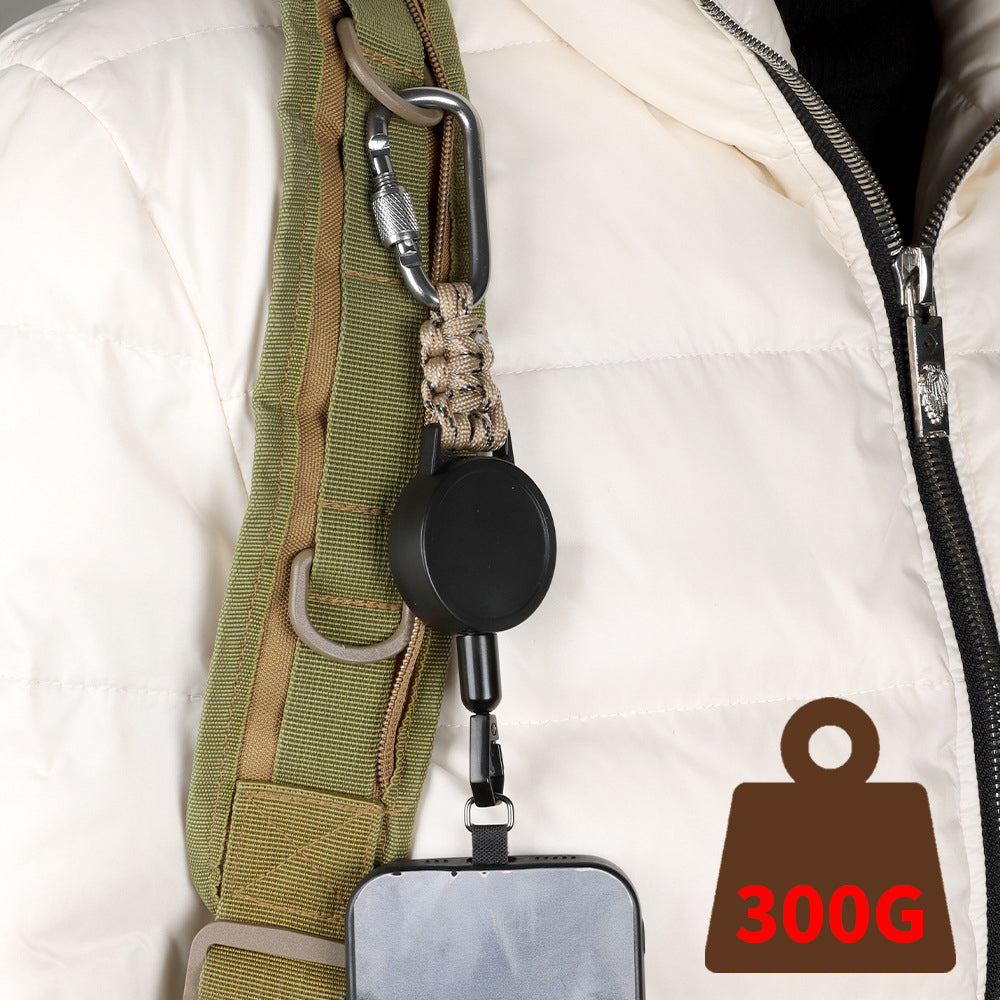 4Pcs Retractable Phone Tether with Carabiner
