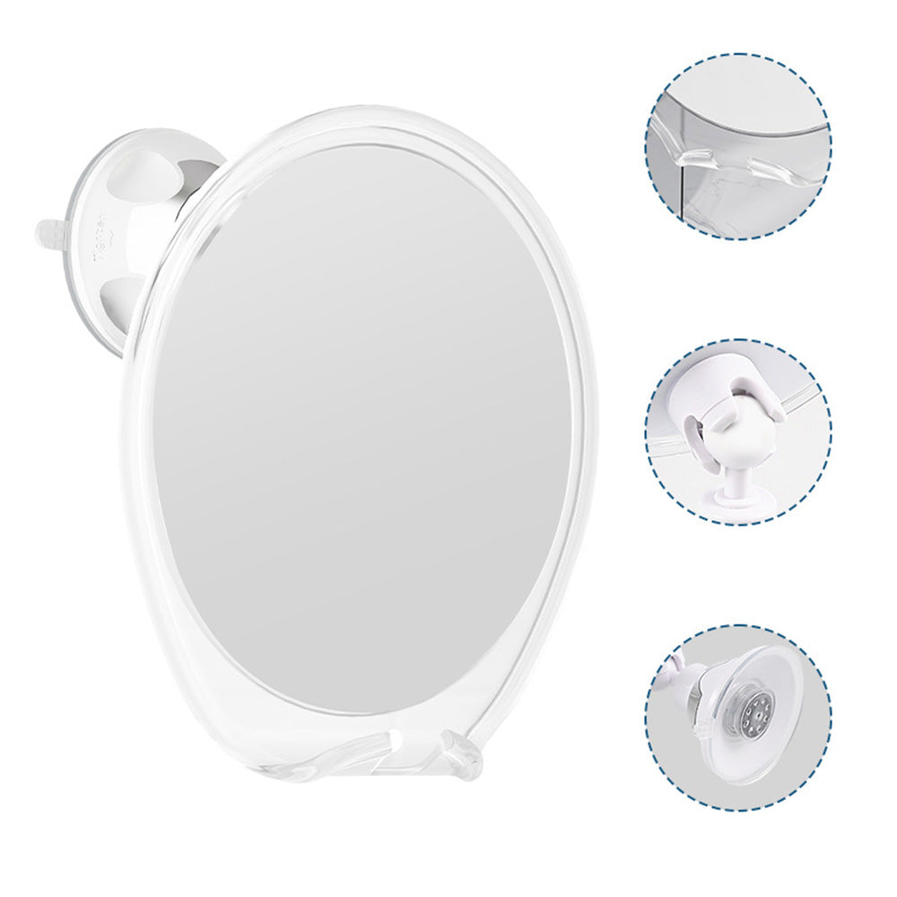 Suction Cup Fog-Free Shaving Mirror with Razor Holder No Drill