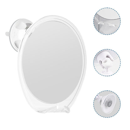 Suction Cup Fog-Free Shaving Mirror with Razor Holder No Drill