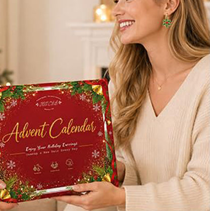 Christmas 24 Day Earring Advent Calendar Gift Box for Women