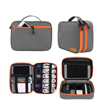 Electronic Organizer Travel Case Cable Organizer Bag For Travel Essentials-Grey