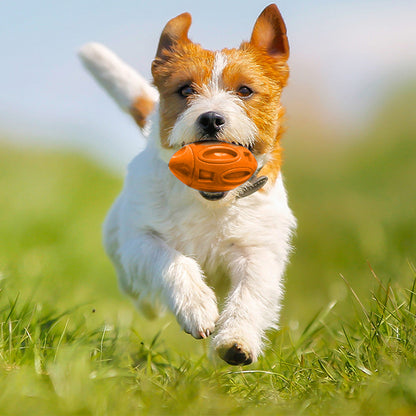 Puppy Chew Ball With Squeaker Dog Chew Toys Squeaky Dog Toys For Aggressive Chewers Orange