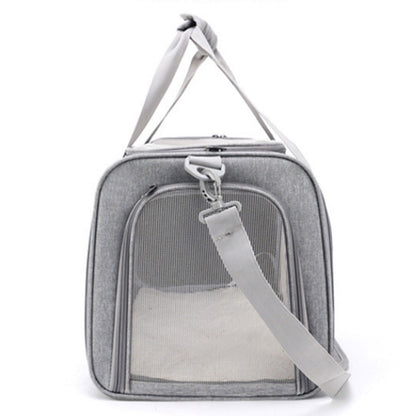 Foldable Travel  Pet Carrier Bag Portable Cat Dog Kennel Bag Grey
