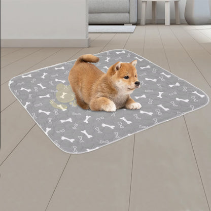 Washable Waterproof Reusable Dog Pee Pads Quick Absorbent Puppy Training Mat-Grey