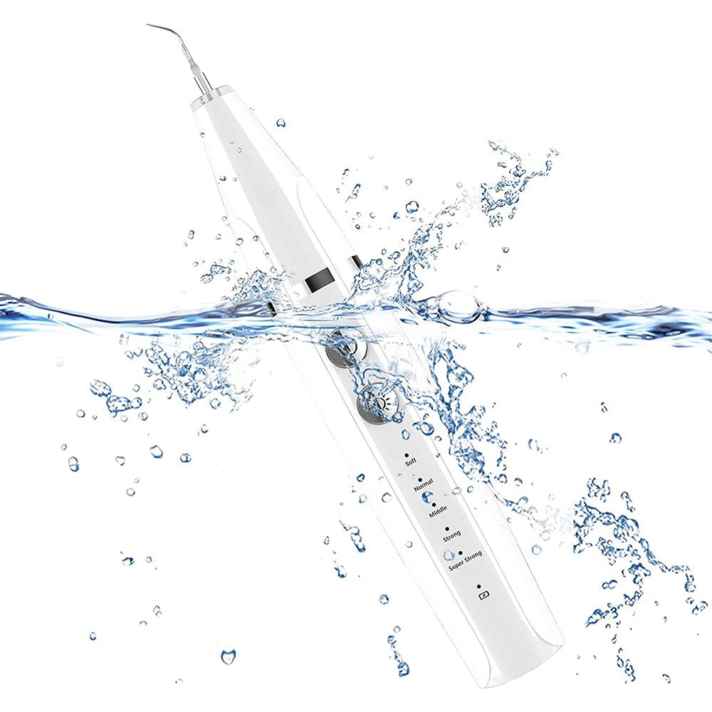 Electric Ultrasonic Plaque Remover Teeth Cleaning Kit Dental Calculus Remover LED Light -White