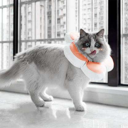 Cat Cone Collar Elizabethan Collar Anti-Bite Lick Cat Recovery Neck Collar Orange