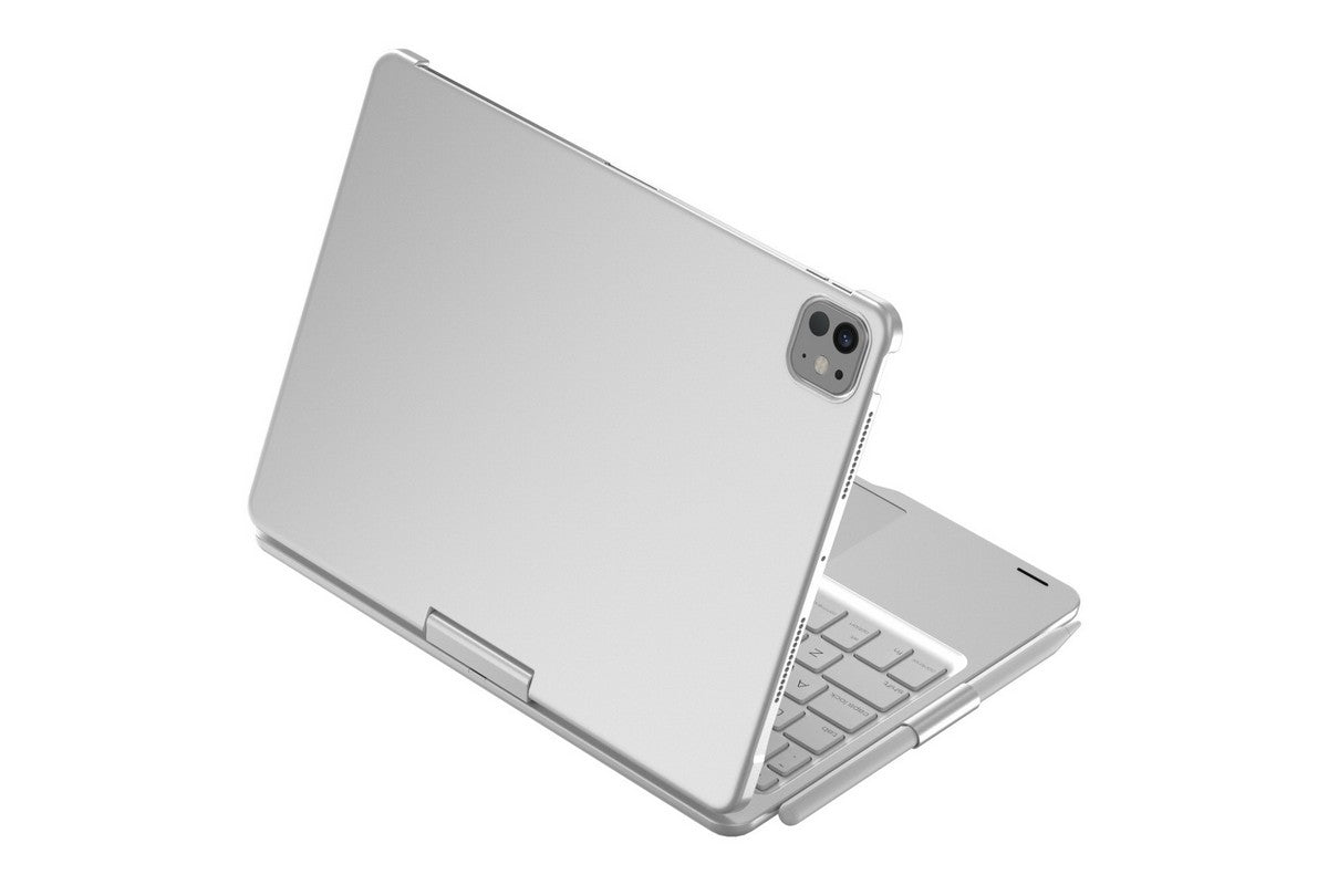 360-degree Rotatable Keyboard Case for iPad 11th Air 11 inch Air 13 inch with TouchPad -Silver A11