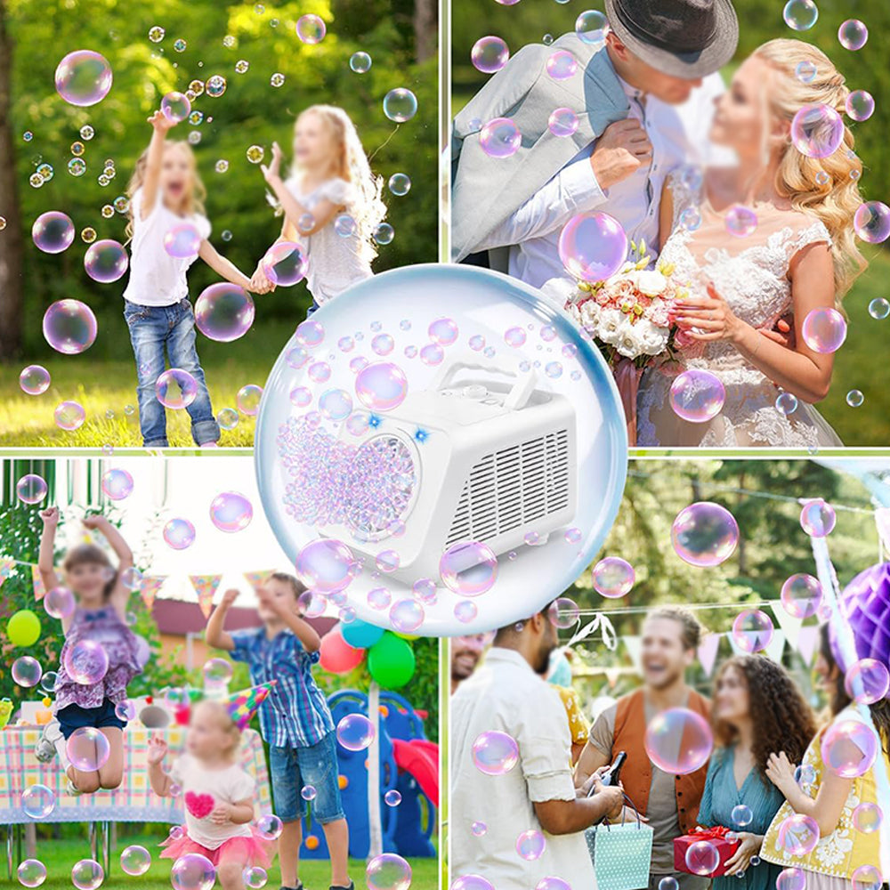 20 Hole Stage Bubble Machine for Parties - White