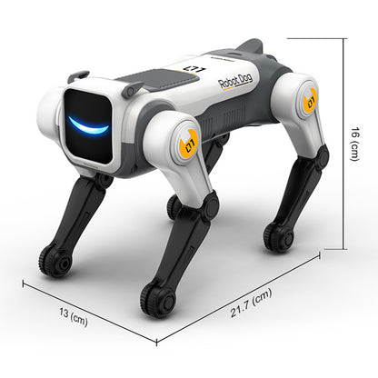 AI Stunt Remote Control Robot Dog Toy with Voice Control - Grey