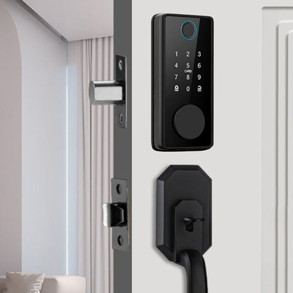 Smart Keyless Door Lock Fingerprint Password Card App Control Auto Lock