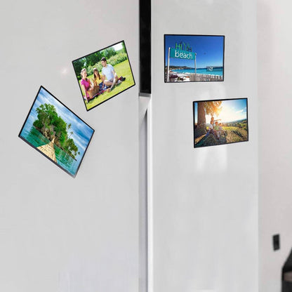 12Pcs Magnetic Photo Frame for Refrigerator Black Magnetic Picture Holder Fridge Picture Frame