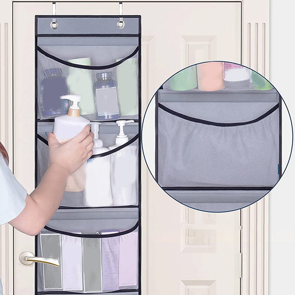 Over Door Organizer for Stuffies Toy Hanging Storage Net Bag for Animals Stuffy Grey
