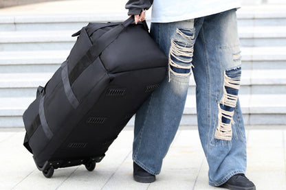 90 L Foldable Oxford Rolling Duffle Travel Bag with 3 Carry Modes