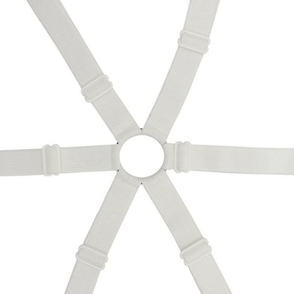 12-Clip Adjustable Elastic Bed Sheet Fastener Straps for Mattress - White