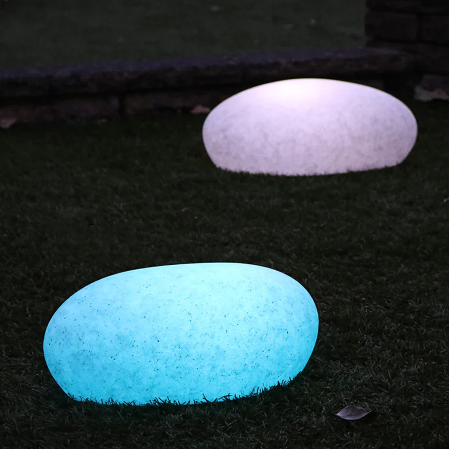 LED Outdoor Solar Stone Light Glow Stone Shape Garden Decor Light