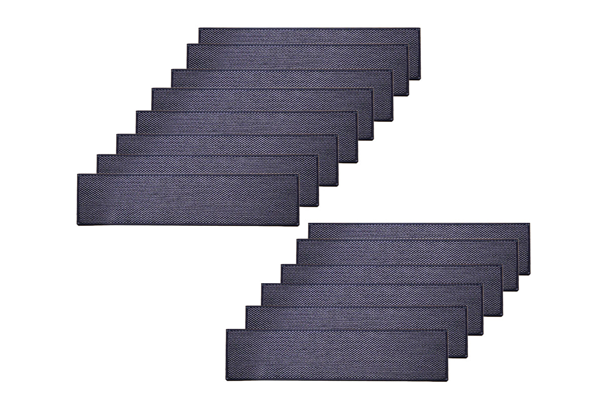 14 Piece Self Adhesive Stair Non-Slip Mat Carpet - Black