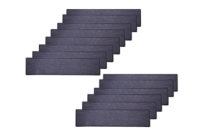 14 Piece Self Adhesive Stair Non-Slip Mat Carpet - Black