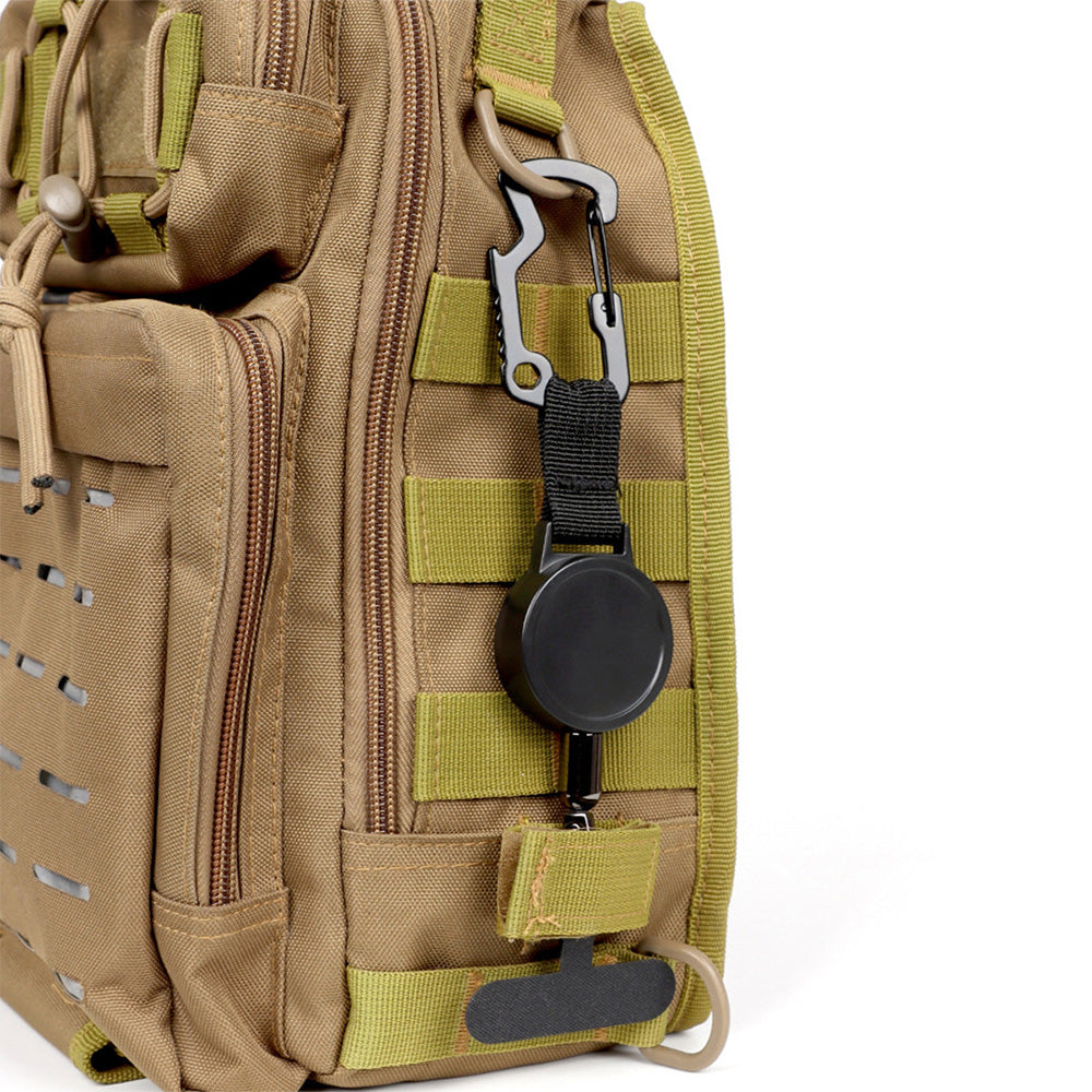 Multi-Function Retractable Carabiner with Lanyard