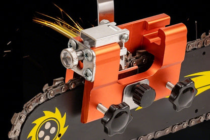 Hand Crank Chain Sharpening Tool With 3 Grinding Heads