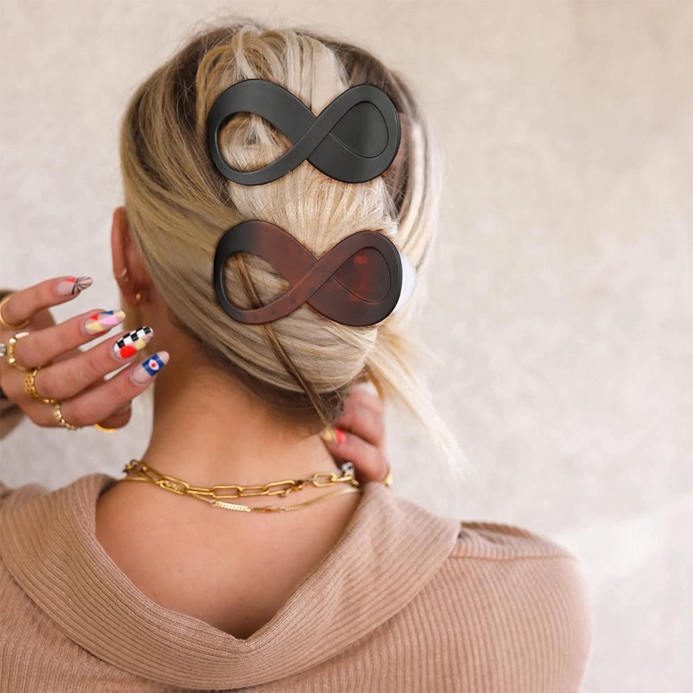 4 Piece Figure 8 Flat French Hair Claw Clips for Women