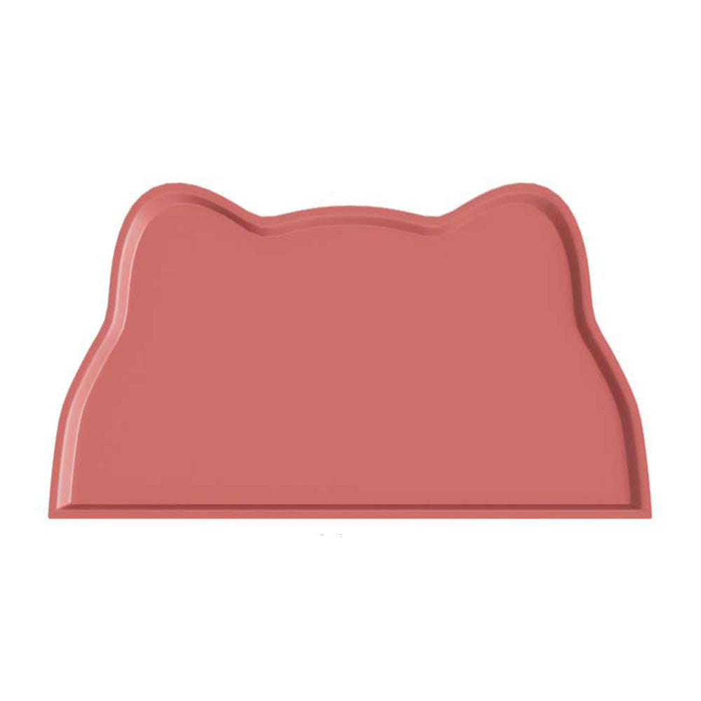 Silicone Pet Feeding Mat with Raised Spill Edge - Pink