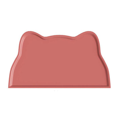 Silicone Pet Feeding Mat with Raised Spill Edge - Pink