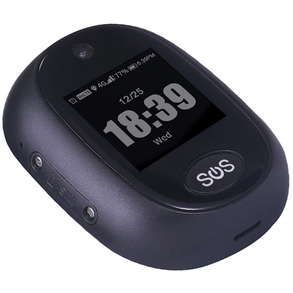 4G Personal GPS Tracker SOS Alarm for Kids and Elderly Black