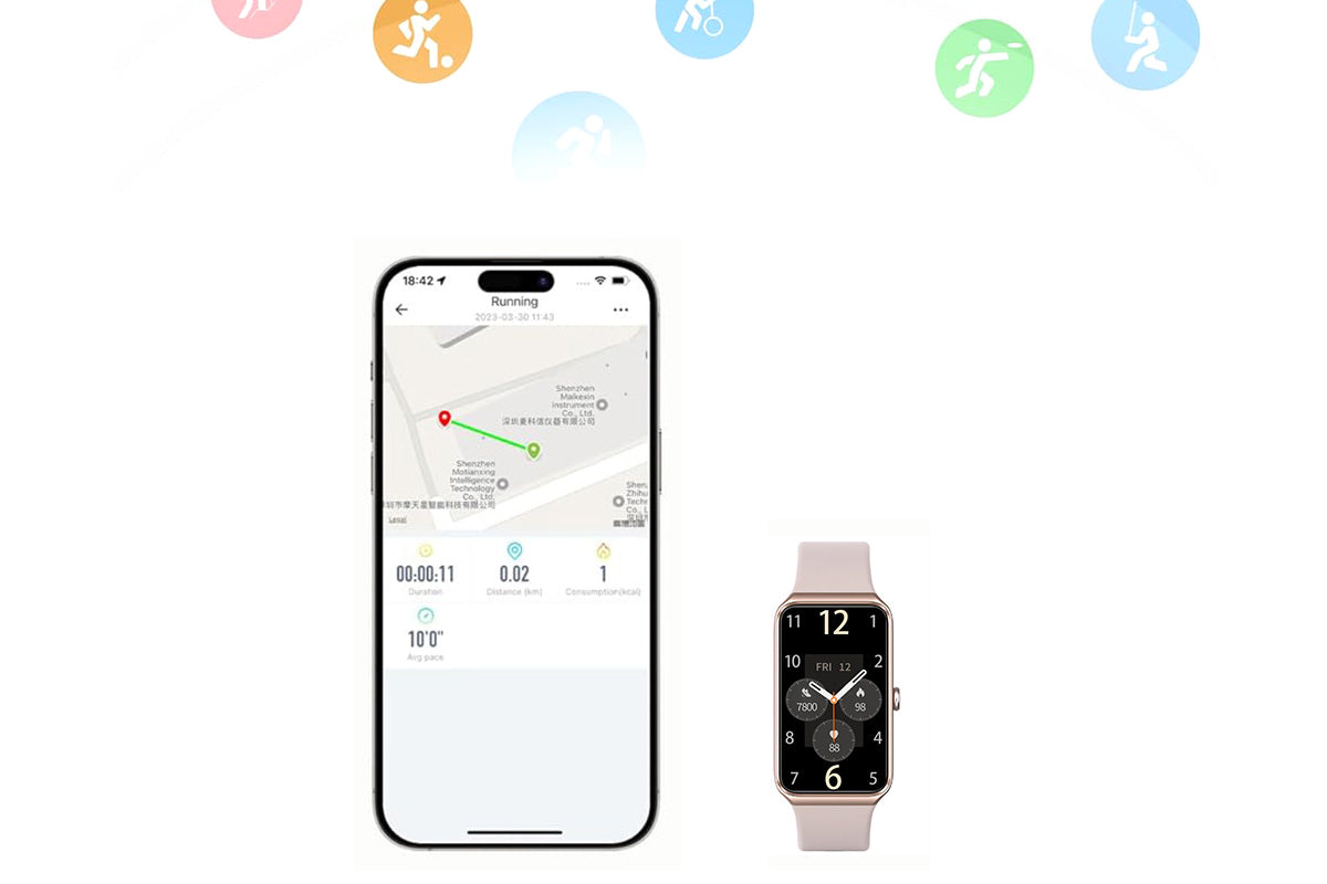 Fitness Tracker Smart Watch with Heart Rate and Blood Pressure Monitor-Pink