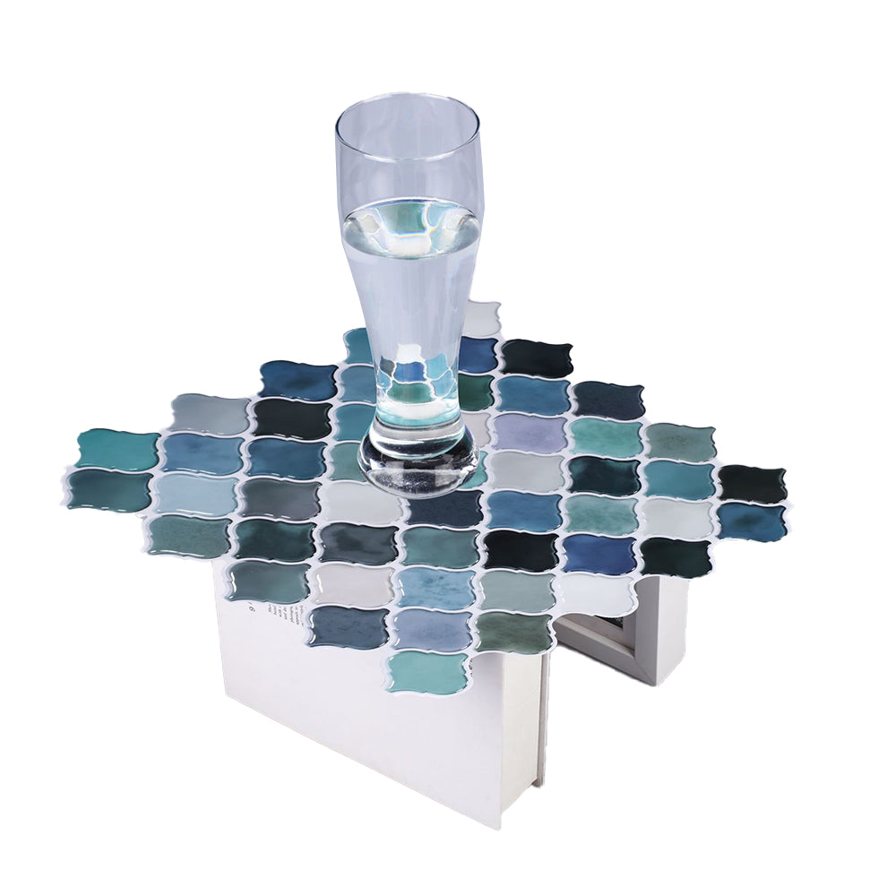 Mosaic Self-Adhesive Waterproof Tile Stickers Removable Decal for Kitchen Bathroom -Blue