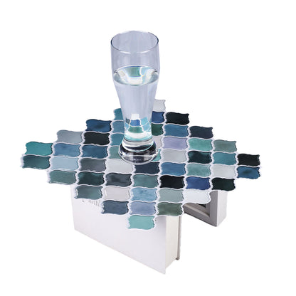 Mosaic Self-Adhesive Waterproof Tile Stickers Removable Decal for Kitchen Bathroom -Blue