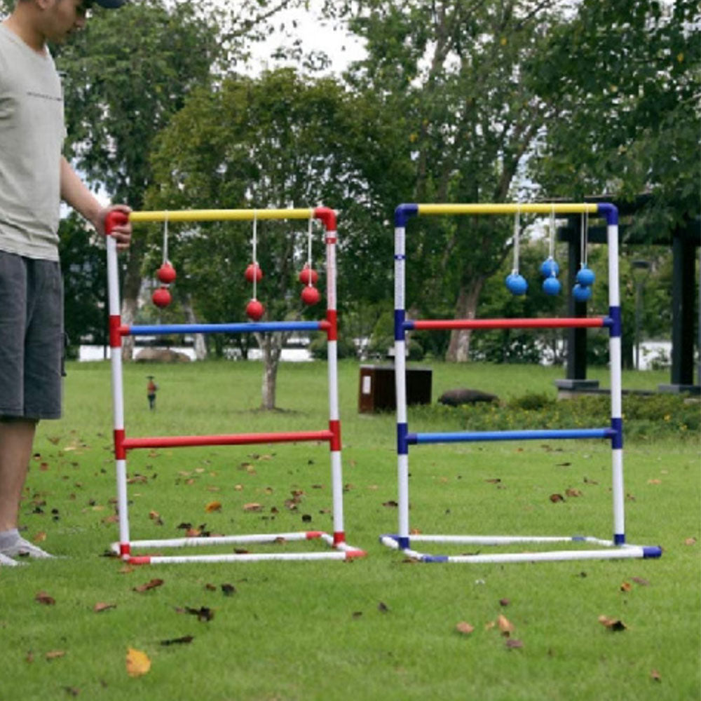 Ladder Toss Game Set with 6 Balls Ladder Ball Toss Toys for Indoor Outdoor