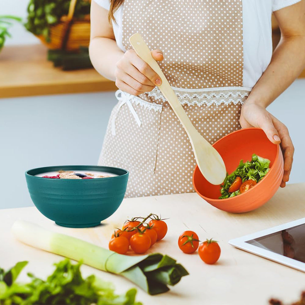 8-Piece Wheat Straw Cereal Bowls ââ‚?Durable, Microwave & Dishwasher Safe