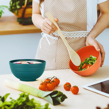 8-Piece Wheat Straw Cereal Bowls ââ‚?Durable, Microwave & Dishwasher Safe