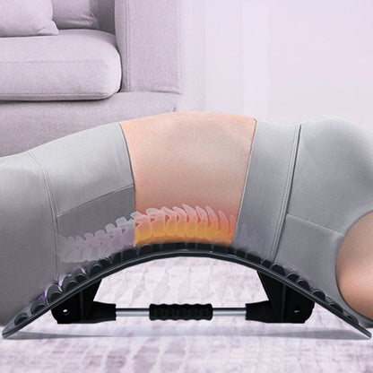 Multi-Level Adjustable Back Stretcher for Lower Back Pain Relief Black