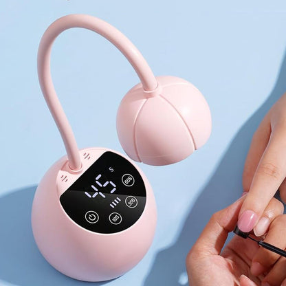 UV LED Nail Lamp Mini Cordless Gel Dryer With Adjustable Gooseneck For Gel Nails Pink