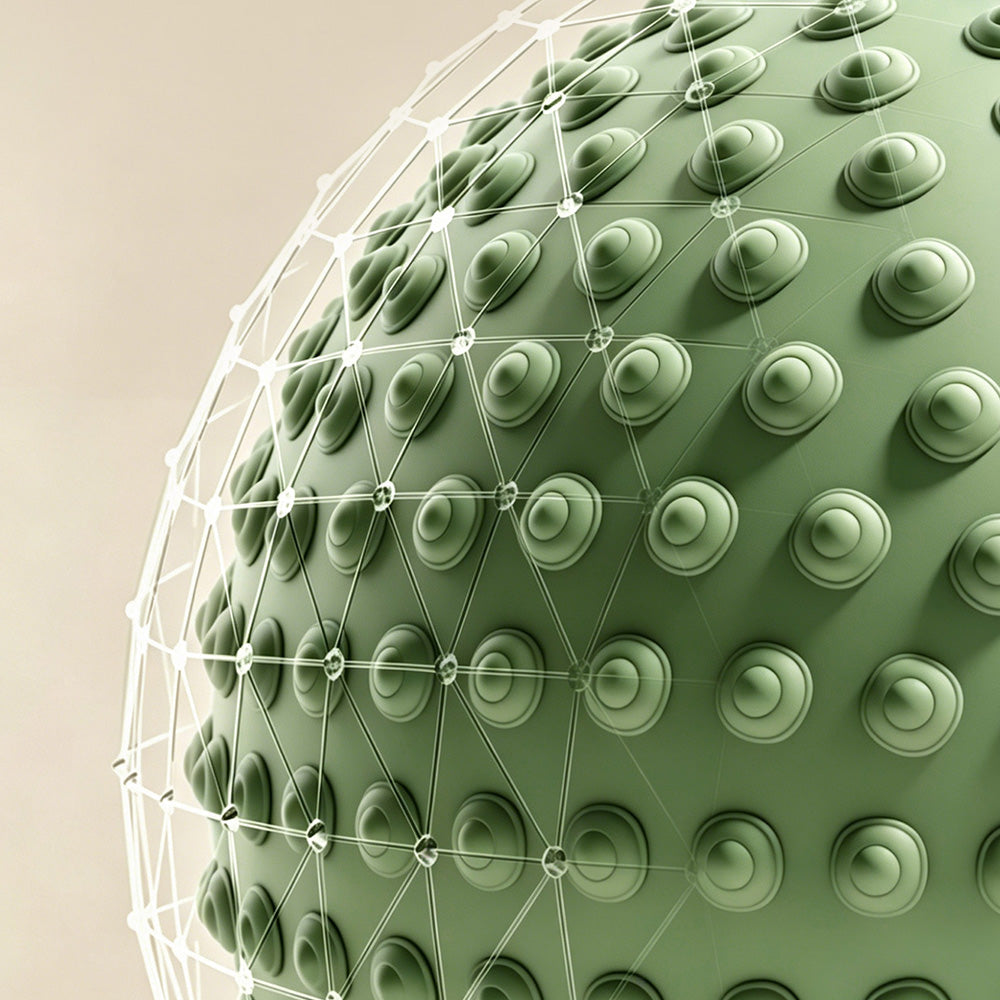 25 cm Thick Inflatable Sitting Stretching and Balance Ball-Green