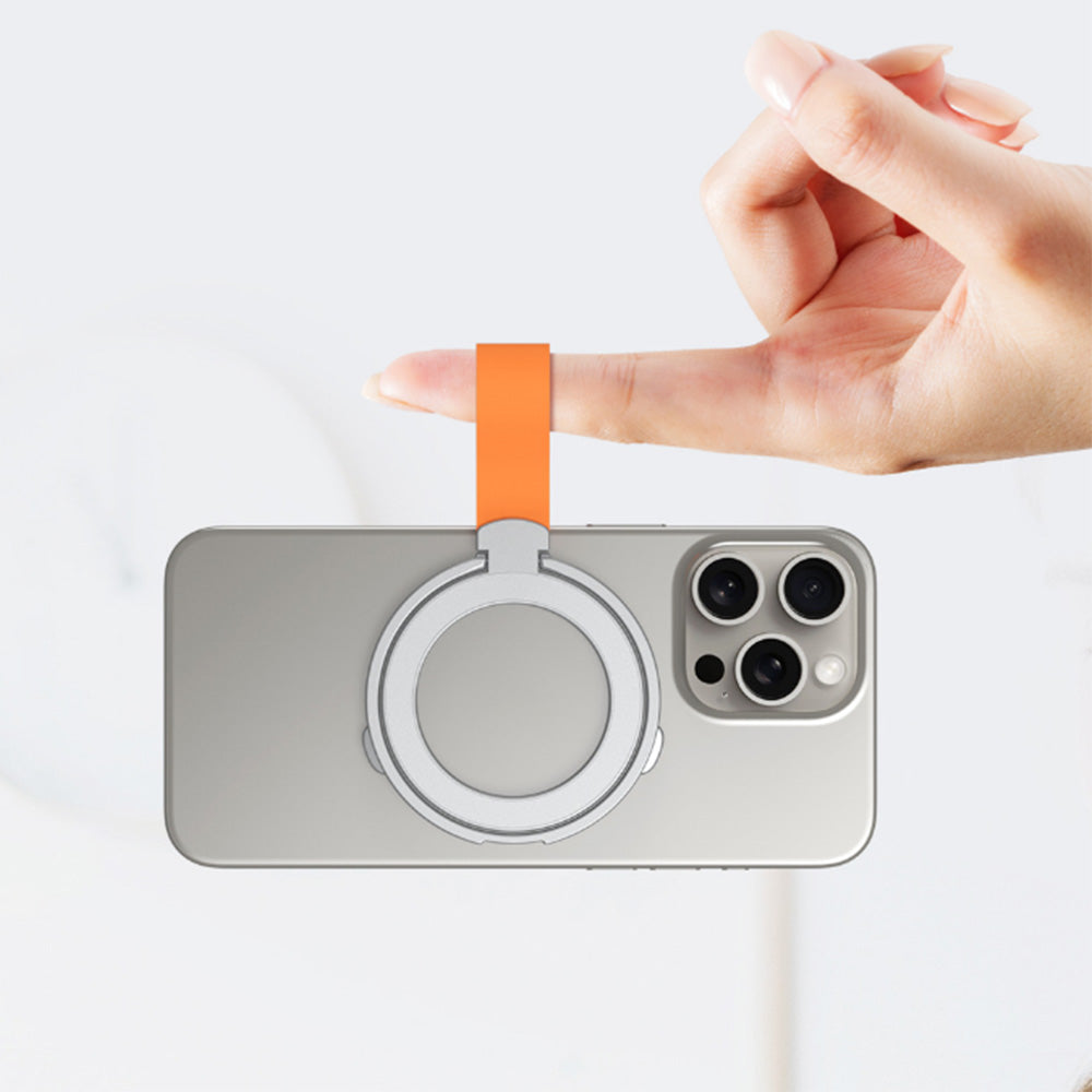 Phone Grip Holder Adjustable Kickstand Ring Compatible with iPhone 15/14/13/12 Series Grey