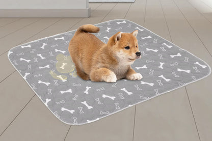Washable Waterproof Reusable Dog Pee Pads Quick Absorbent Puppy Training Mat-Grey