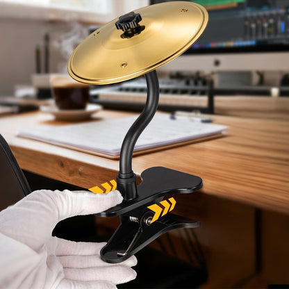 Clip On Desktop Cymbal Mini Musical Instruments Desk Symbol Drum For Music Lovers-Gold