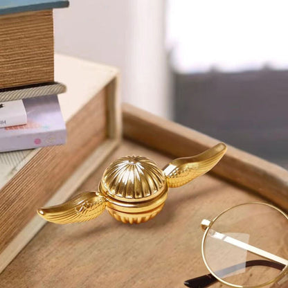 2Pcs Fidget Sphere Spinner Desk Spinning Toy Wings Finger Hand Spinner Gold