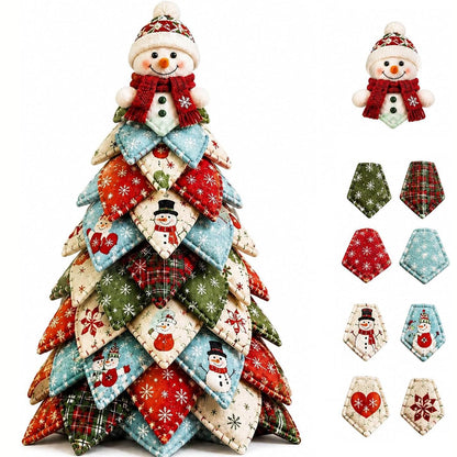 Christmas DIY Felt Craft Kit 3D Quilted Christmas Decoration Kit for Adult - Snowman