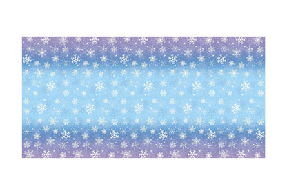 3Pcs Snowflake Tablecloth Blue and Purple Winter Wonderland Disposable Table Cover